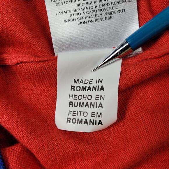 Love Moschino Race Theme Boop Babe Logo Sweater Stars Red Blue White size Small - Picture 16 of 16